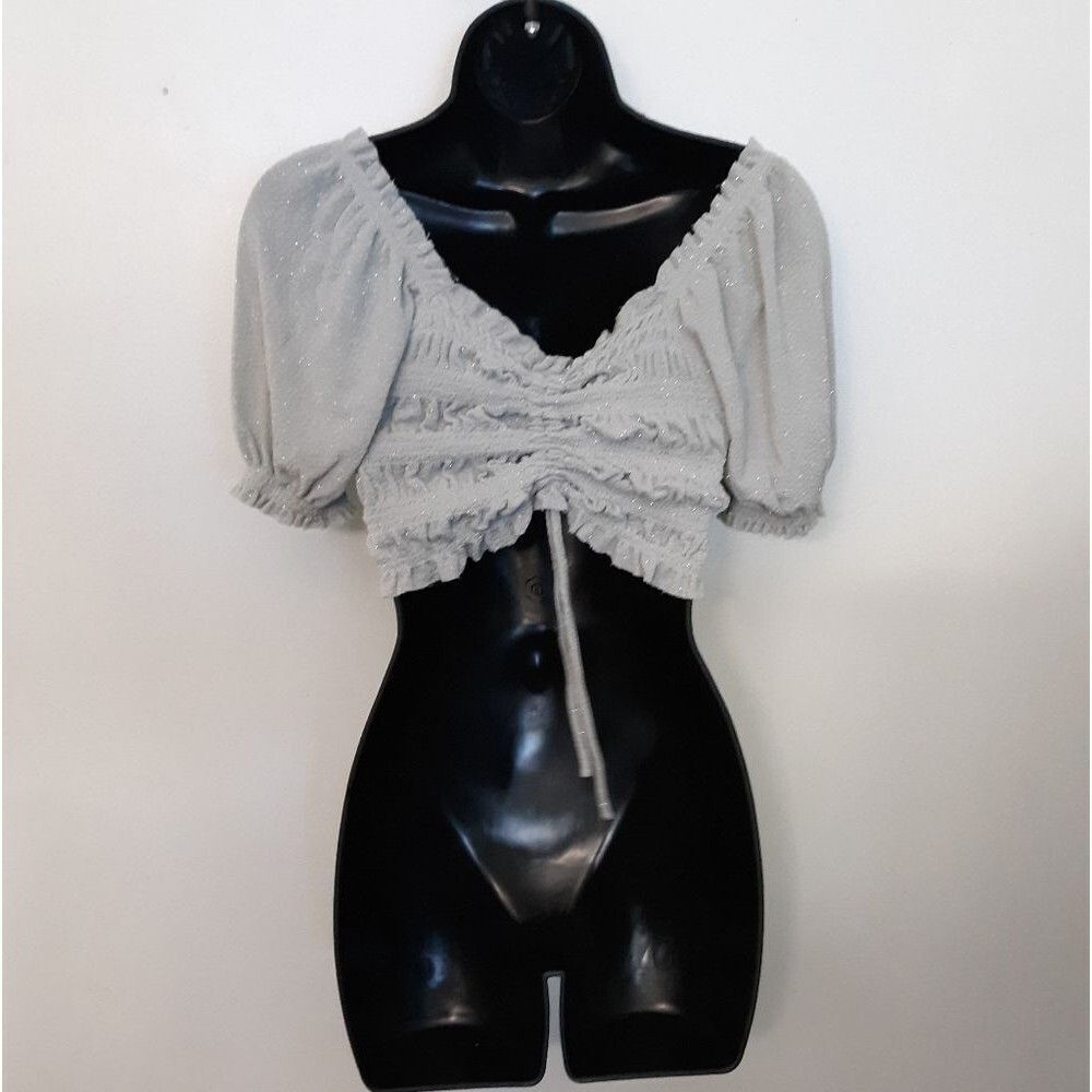 Urban Outfitters sparkly gray crop top - Picture 4 of 4